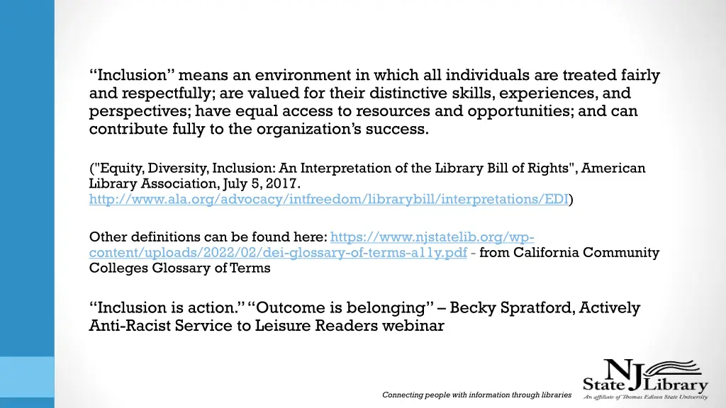 inclusion means an environment in which