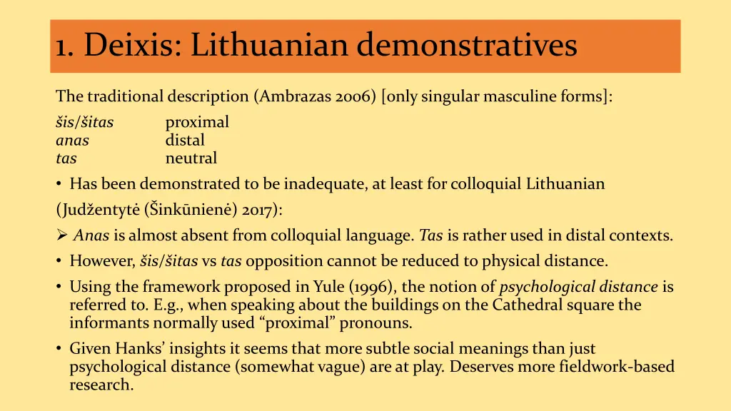 1 deixis lithuanian demonstratives