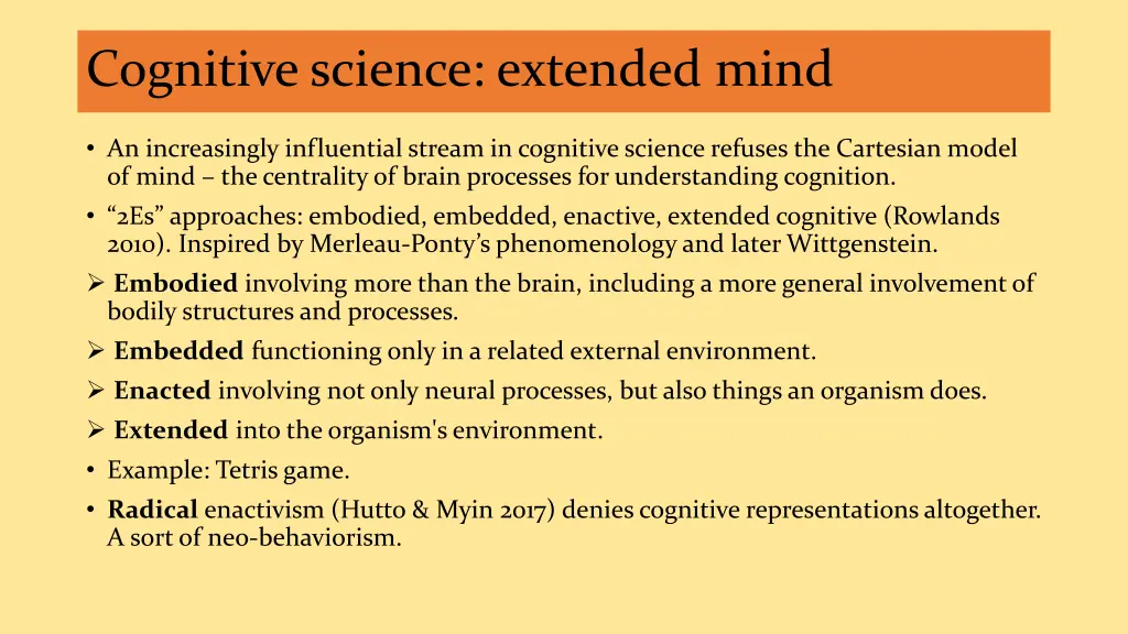 cognitive science extended mind