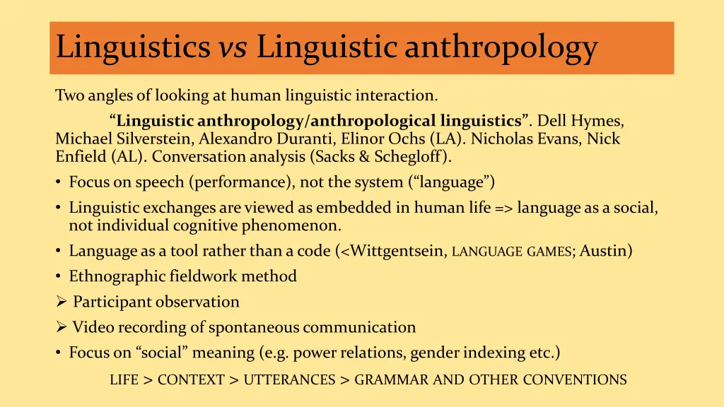 linguistics vs linguistic anthropology 2