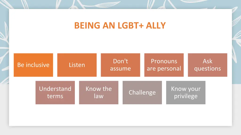 being an lgbt ally