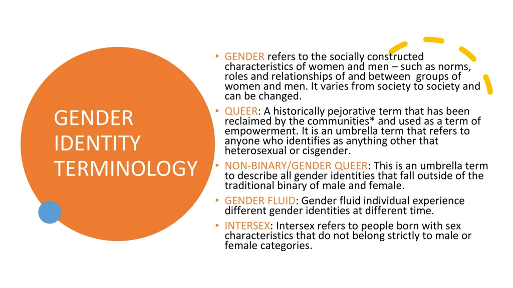 gender refers to the socially constructed
