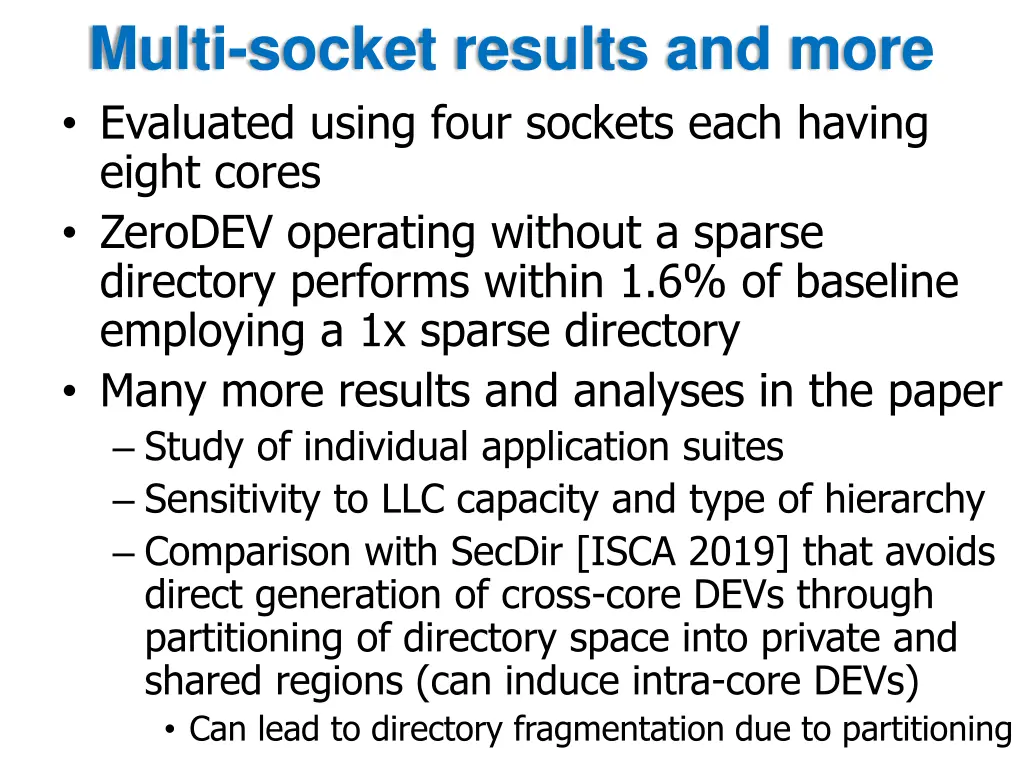multi socket results and more evaluated using