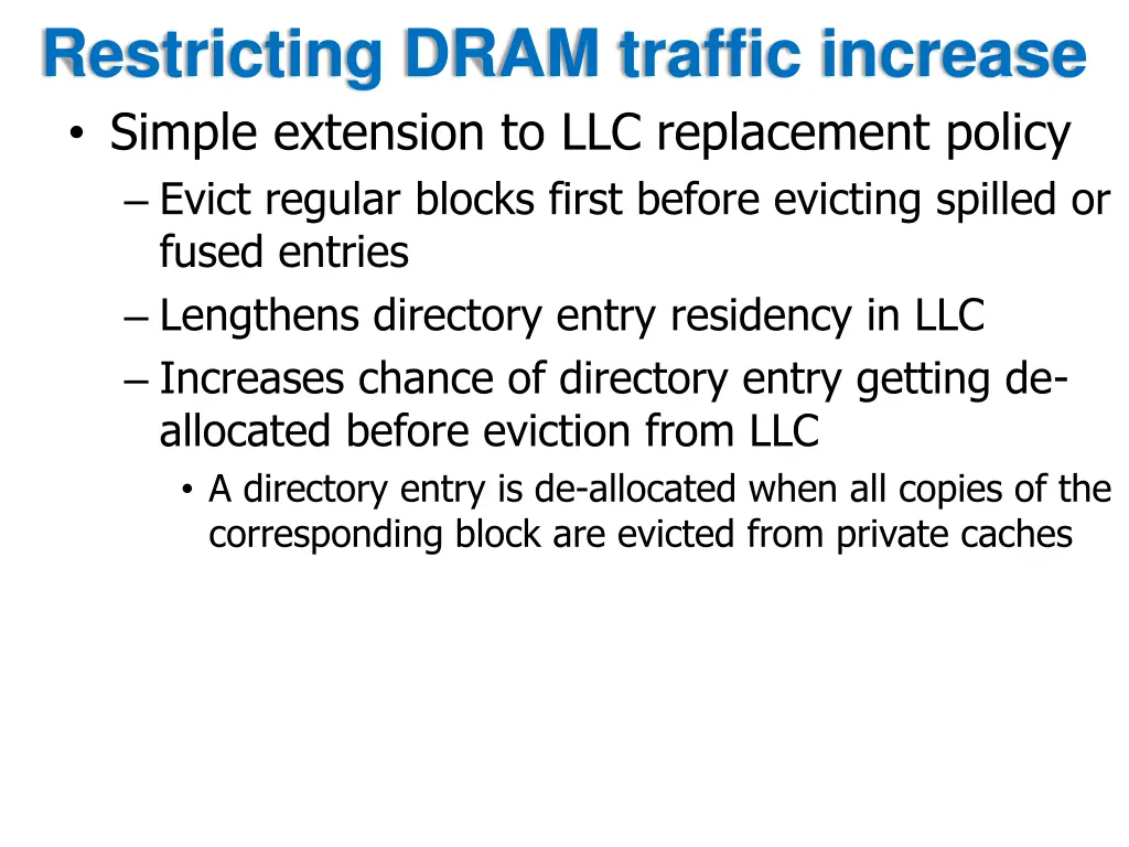 restricting dram traffic increase simple
