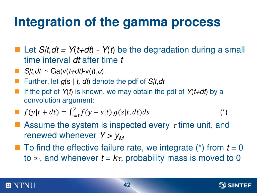 integration of the gamma process