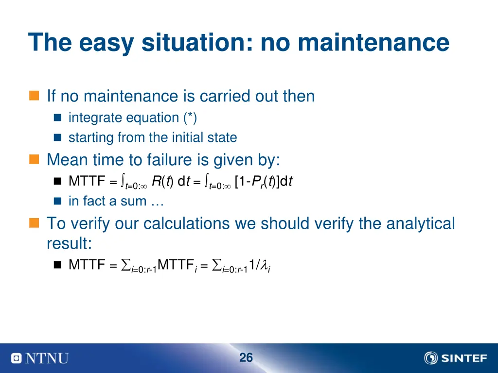 the easy situation no maintenance