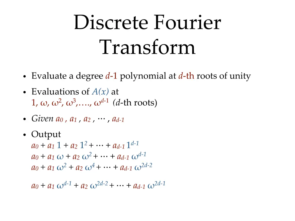 discrete fourier transform