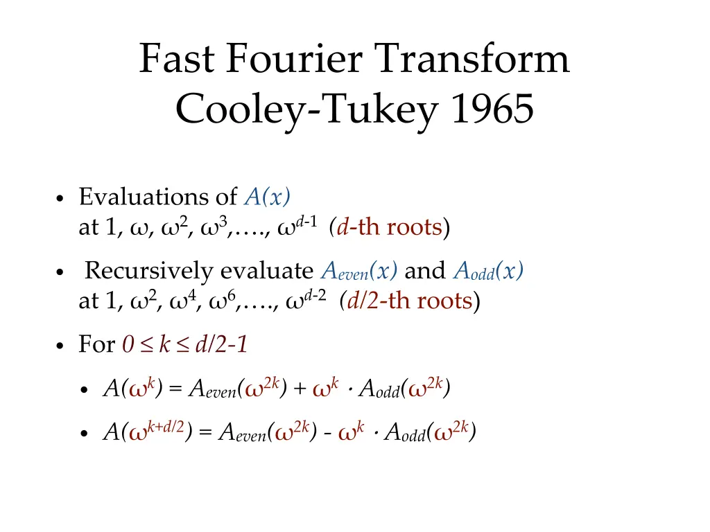 fast fourier transform cooley tukey 1965