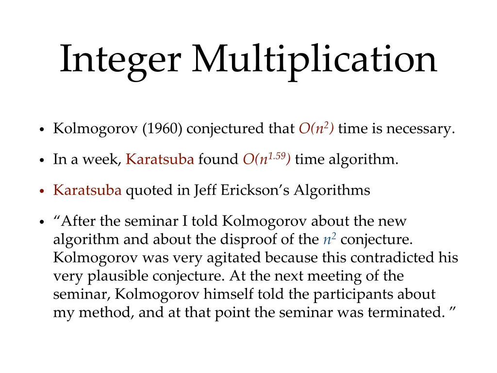 integer multiplication 1