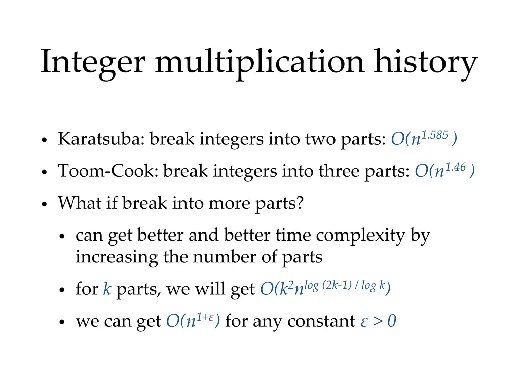 integer multiplication history