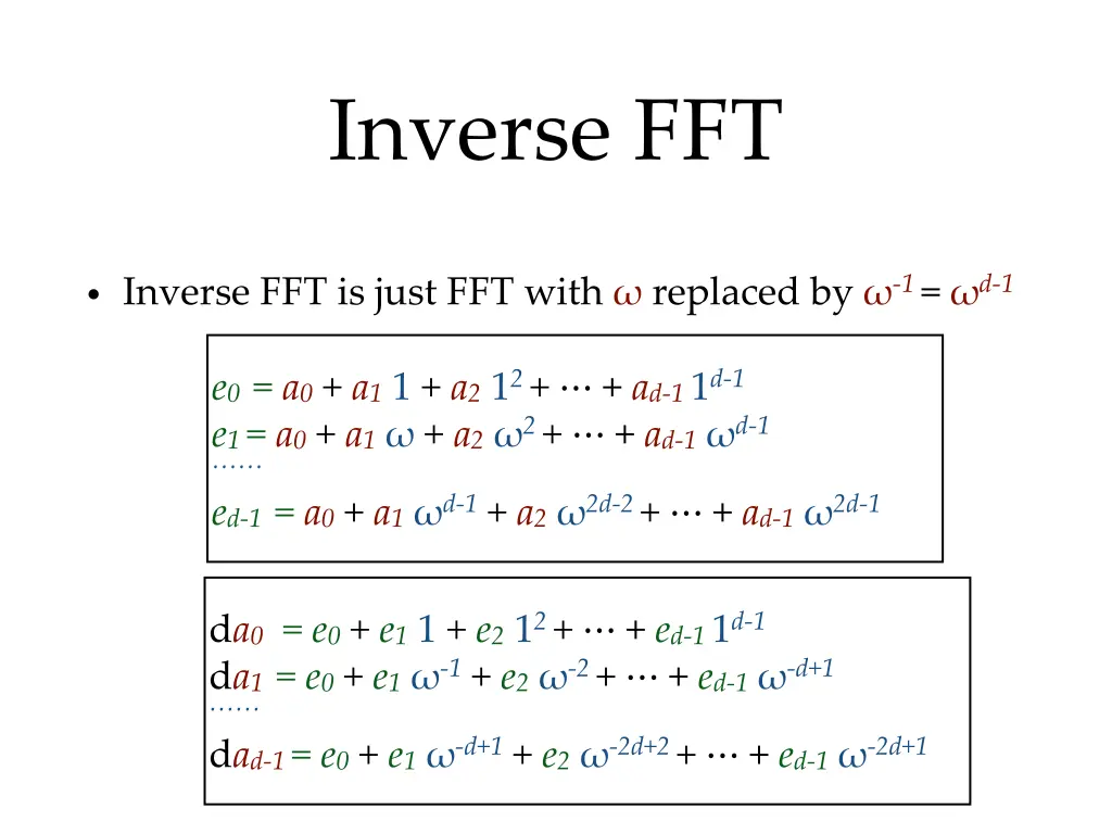 inverse fft