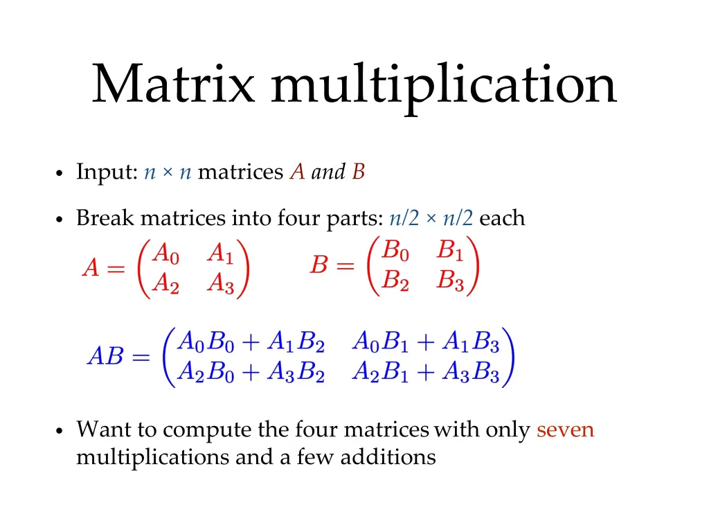 matrix multiplication