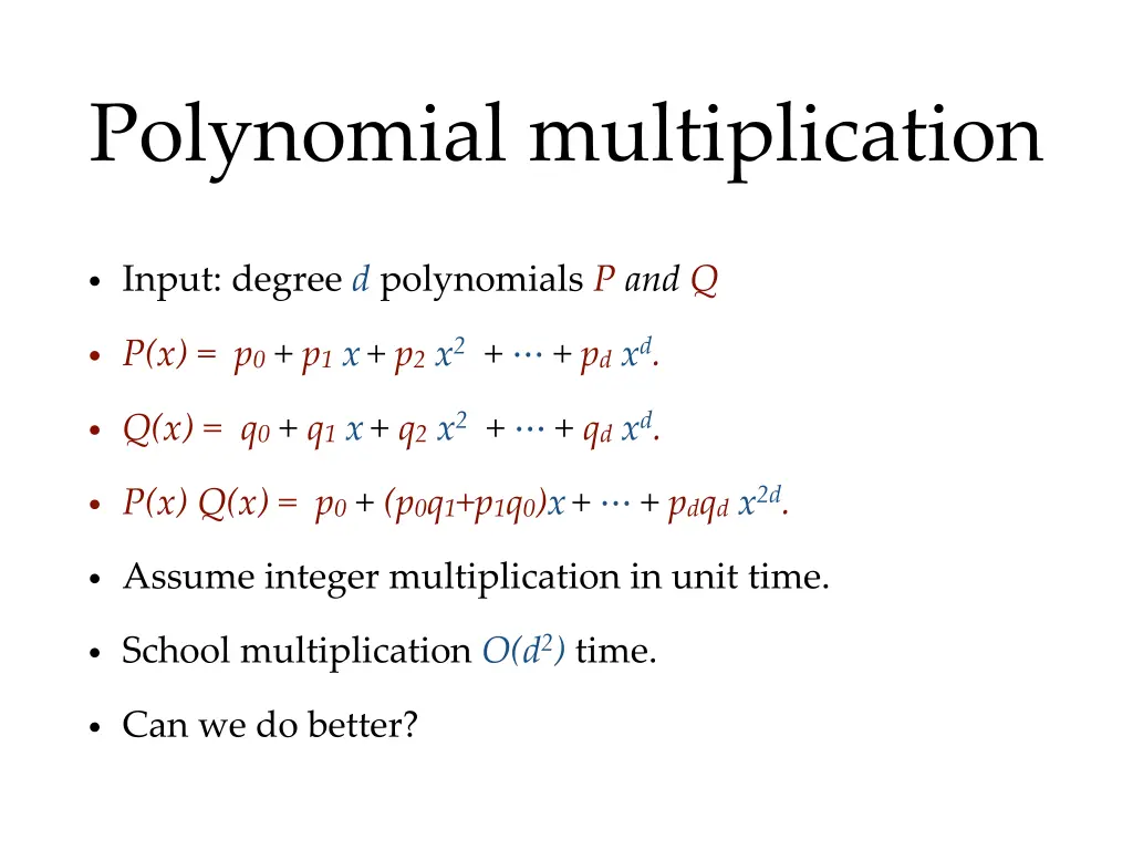 polynomial multiplication