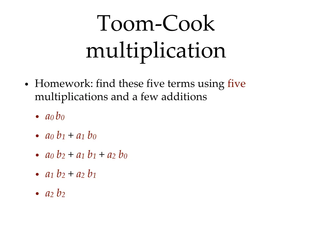 toom cook multiplication 2