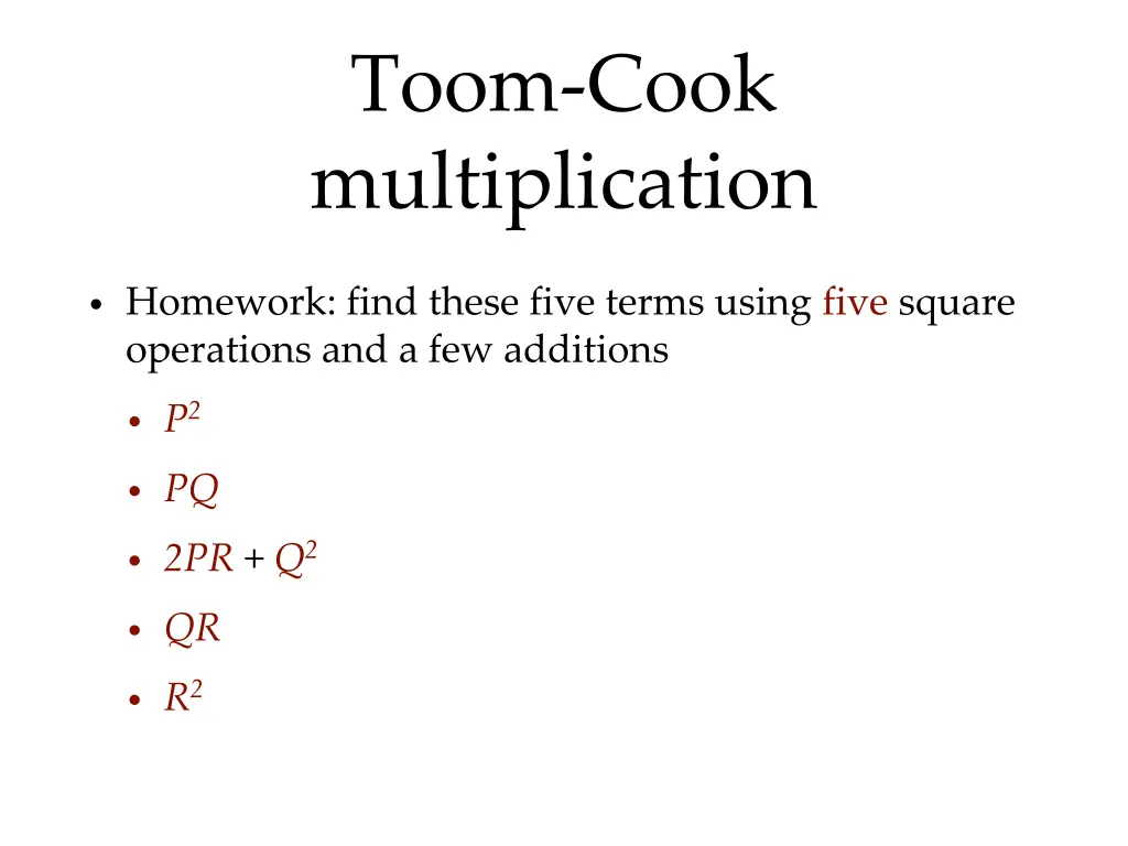 toom cook multiplication 3