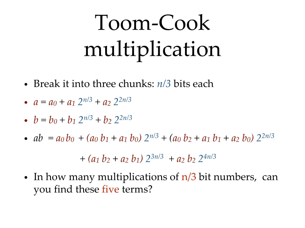toom cook multiplication