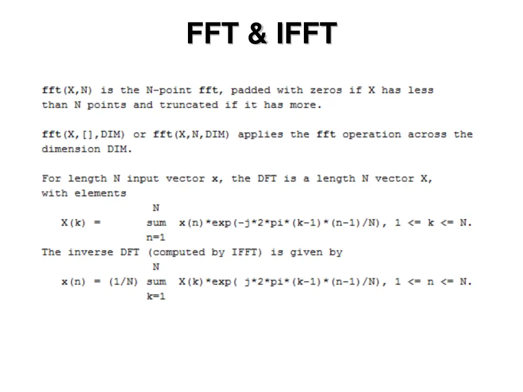 fft ifft