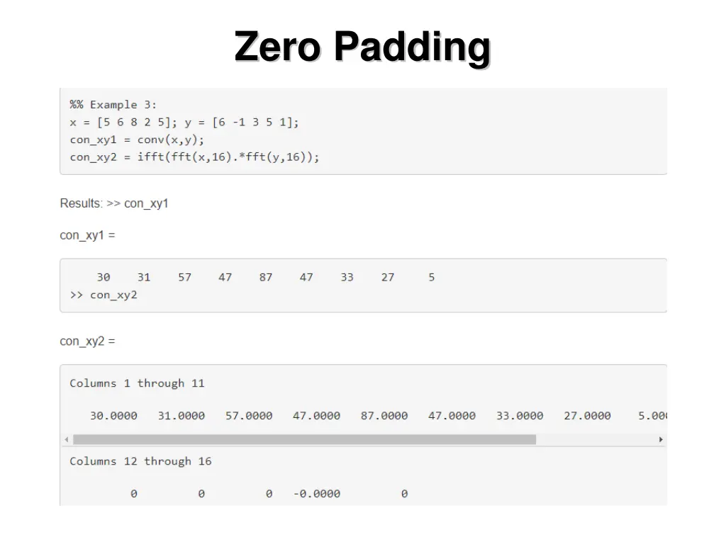 zero padding
