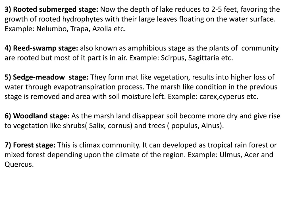 3 rooted submerged stage now the depth of lake