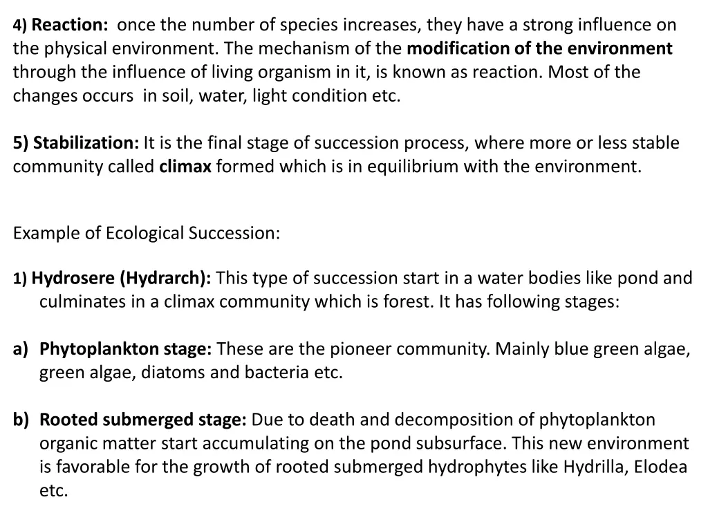 4 reaction once the number of species increases