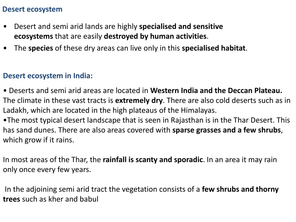 desert ecosystem