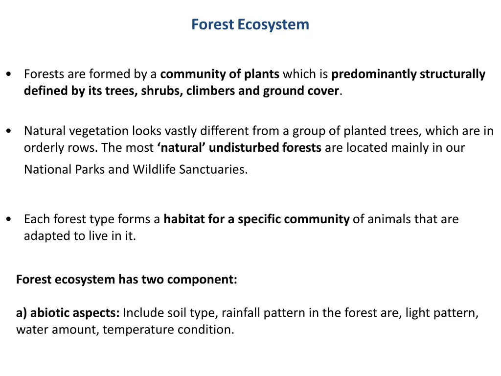 forest ecosystem