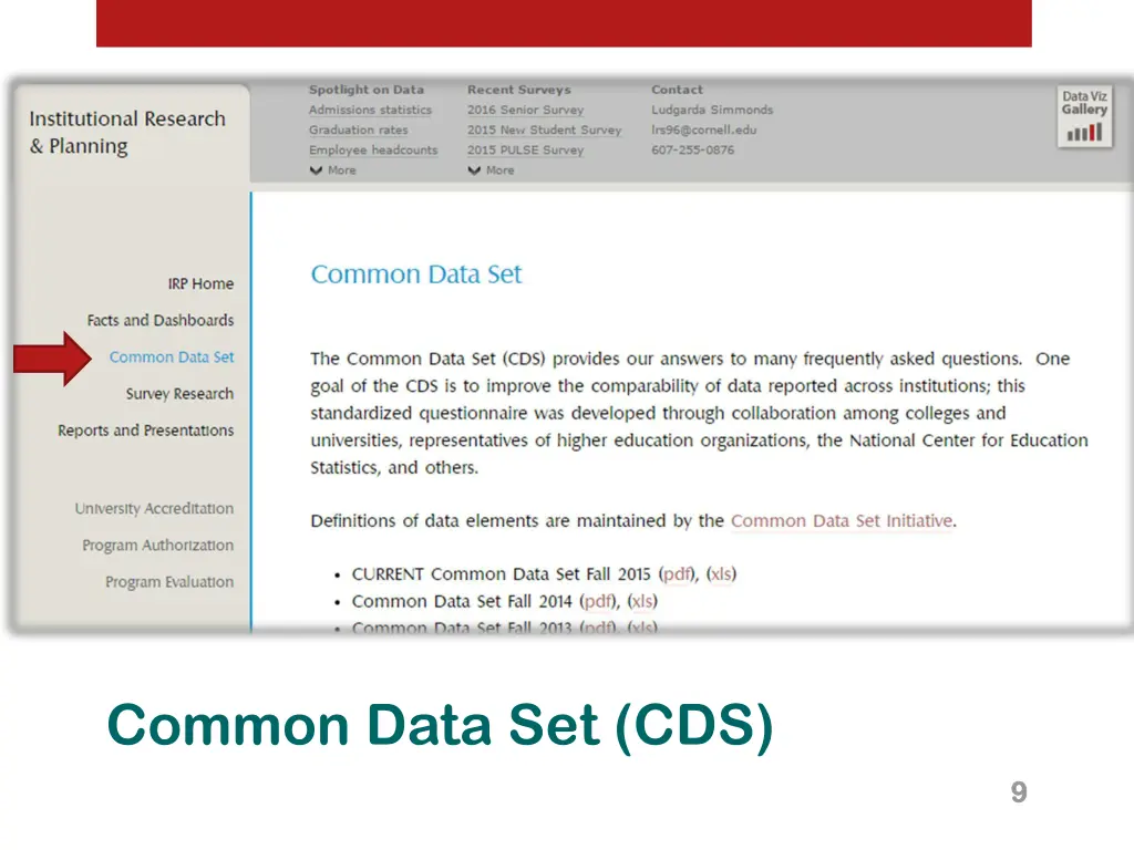 common data set cds