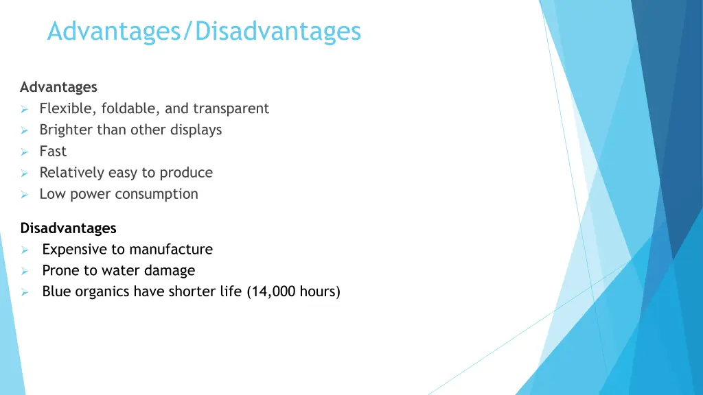 advantages disadvantages