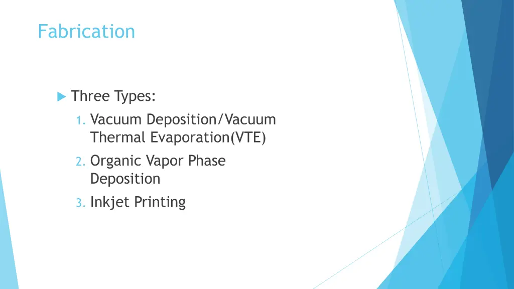 fabrication