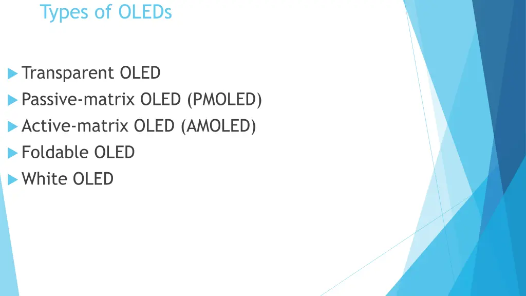 types of oleds