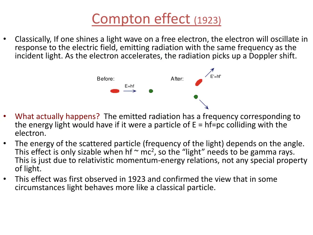 compton effect 1923