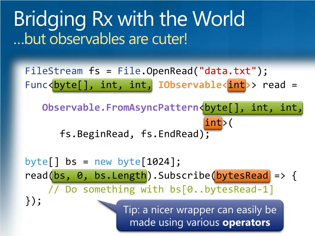 bridging rx with the world but observables 1