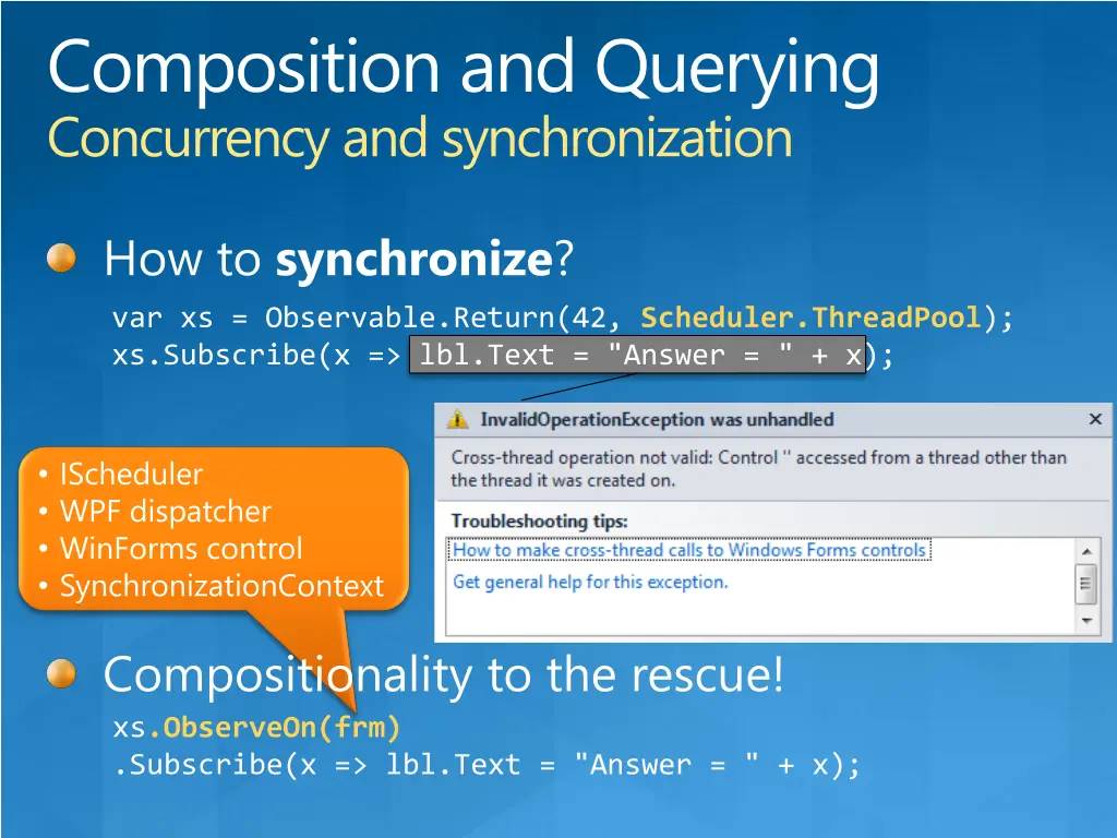 composition and querying concurrency 2
