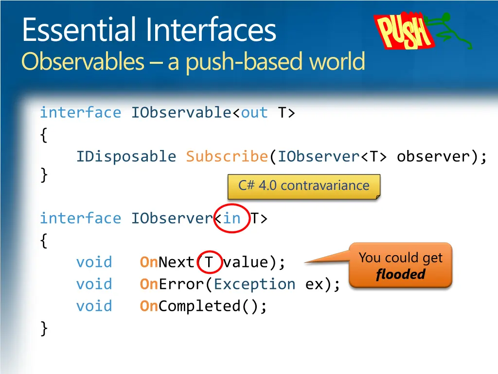 essential interfaces observables a push based