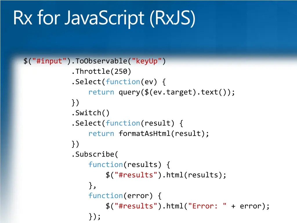 rx for javascript rxjs 1