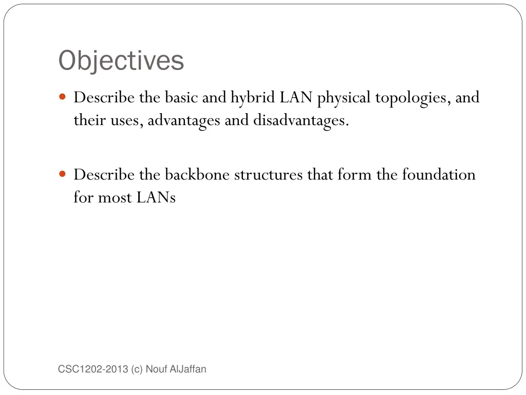 objectives