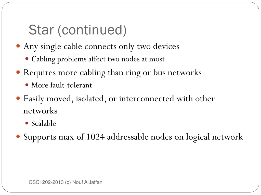 star continued any single cable connects only