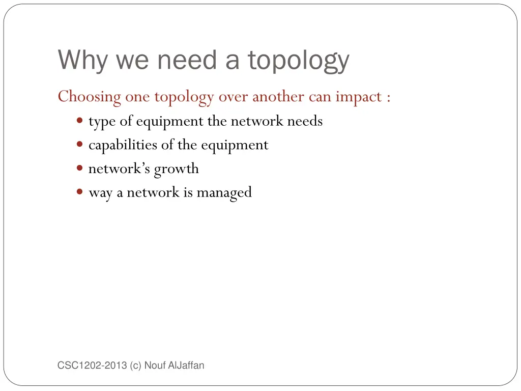why we need a topology