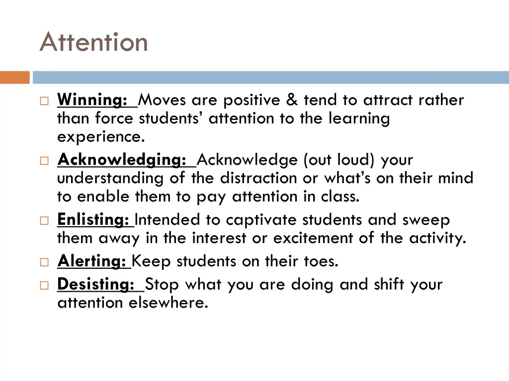 attention