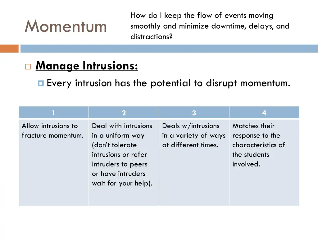 how do i keep the flow of events moving smoothly 3