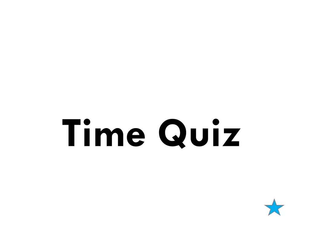 time quiz