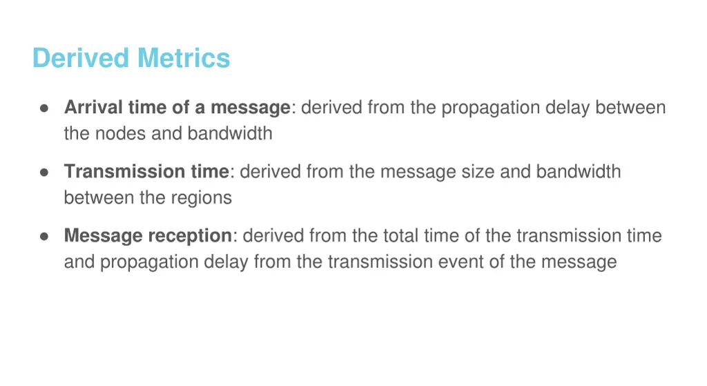 derived metrics
