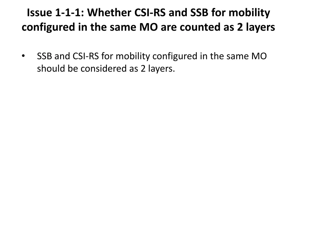 issue 1 1 1 whether csi rs and ssb for mobility