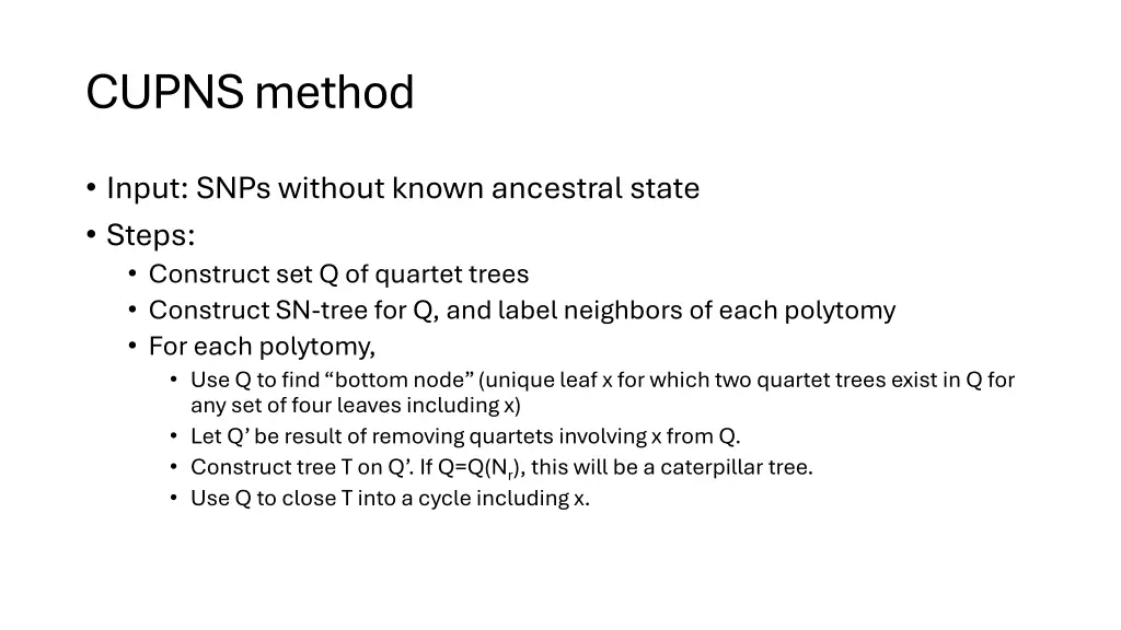 cupns method