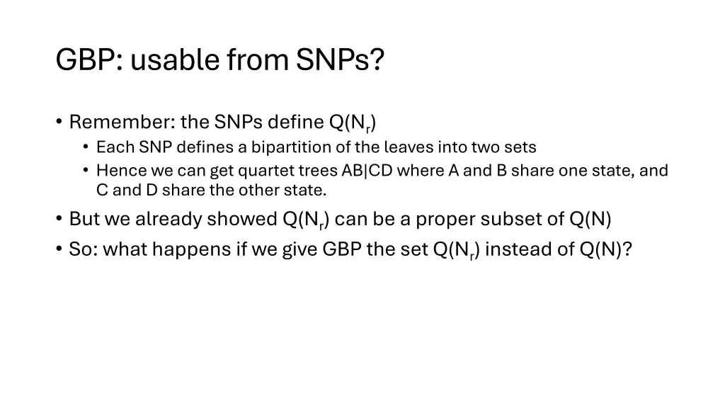gbp usable from snps