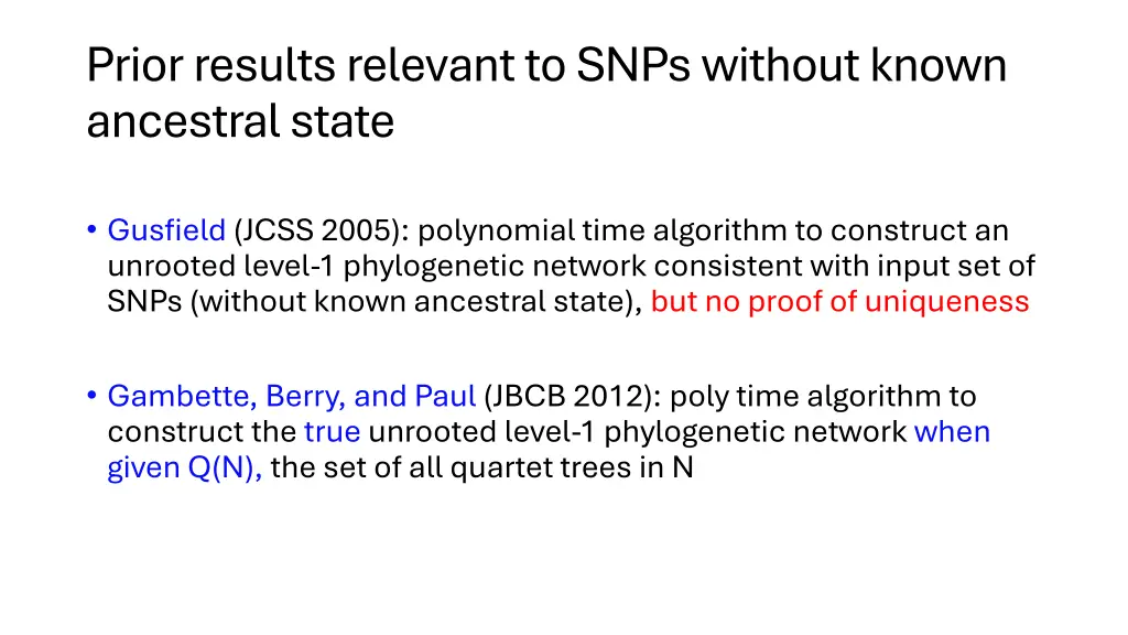 prior results relevant to snps without known