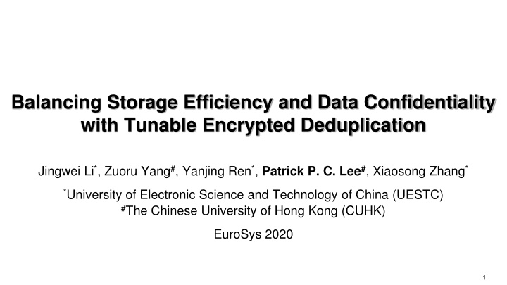 balancing storage efficiency and data