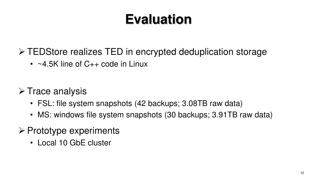 evaluation