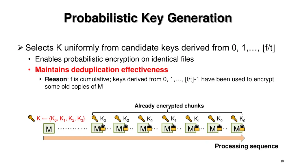probabilistic key generation
