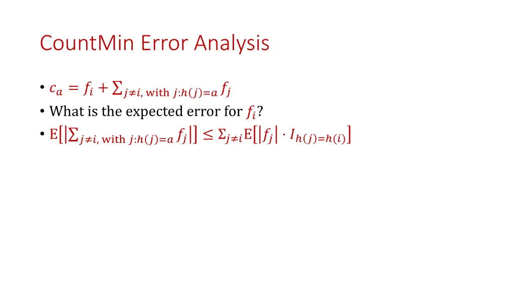 countmin error analysis 1